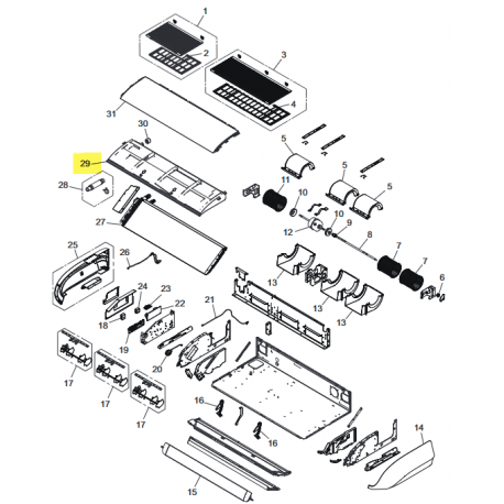 FUJITSU K9384364012 aka 9384364012 Drain pan total assy (3-fan)