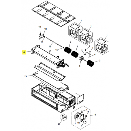 FUJITSU K9383816550 aka 9383816550 Evaporator total assy