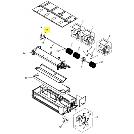 FUJITSU K9381515011 aka 9381515011 Bearing holder