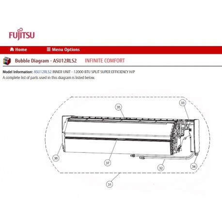 FUJITSU K9319327280 EVAPORATOR TA-9/12RLS2 HY HCRC