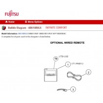 FUJITSU K9372266212 REMOTE CONTROL WIRED AUU RML AR-6TC3