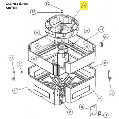 FUJITSU K9378228016 aka 9378228016 TURBO FAN AUUB18 VAB DW