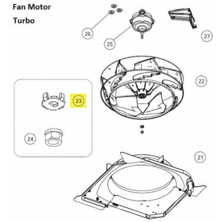 FUJITSU K9378394018 aka 9378394018 TURBO FAN WASHER VR2