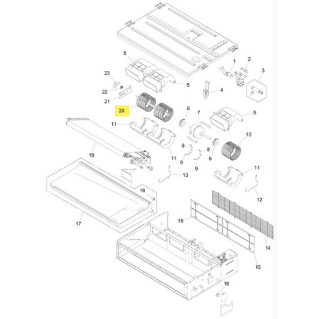 FUJITSU K9379971065 aka 9379971065 SIRROCO FAN SUB ASSY CL50 ADU18
