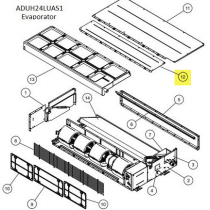 FUJITSU K9380599005 aka 9380599005 CABINET PANEL 4 FAN (R) ARU24 ADU24 AL53 SGCC-Z-NC-X Z08 T0 6