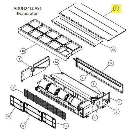 FUJITSU K9380604013 aka 9380604013 MAIN PANEL(4FAN) CL48 SGCC Z NC X Z08 T0 6