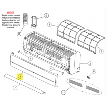FUJITSU K9317428088 aka 9317428088 INTAKE GRILL ASSY RL DW