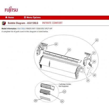 FUJITSU K9366633174 EVAPORATOR TA-RL DW/HY HCRC