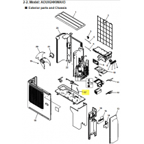 FUJITSU K9901321009 aka 9901321009 HEATER BASE SQ8E0332 A2L