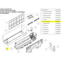 FUJITSU K9332994247 aka 9332994247 FRONT PANEL DW ASU7~15RLF1