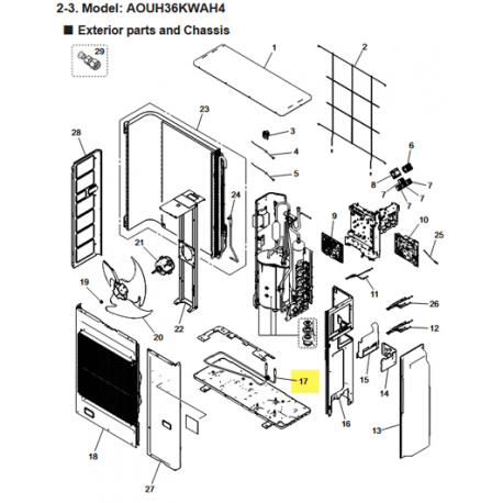 FUJITSU K9901321009 aka 9901321009 HEATER BASE SQ8E0332 A2L