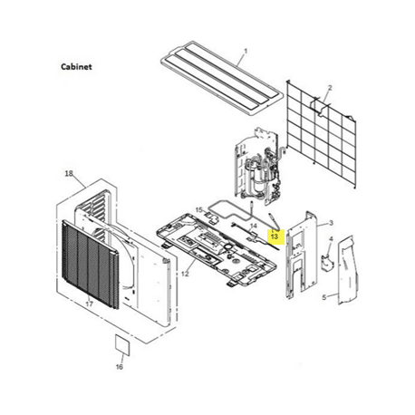 FUJITSU K9901060038 aka 9901060038 HEATER BASE HY WI913 16(230V 150W) A2L