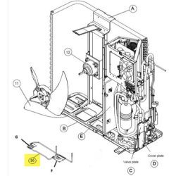 FUJITSU K9901067013 aka 9901067013 HEATER BASE 100RZ0422002(230V 150W)