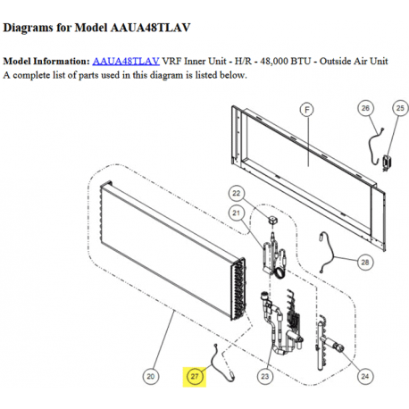 FUJITSU K9900881078 aka 9900881078 THERMISTOR PIPE-OUT EP6M513NT-17B025 VAB
