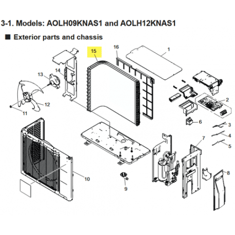 FUJITSU K9389817025 aka 9389817025 Heat exchanger unit (09 model)