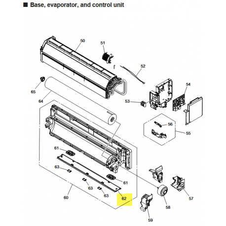 FUJITSU K9388155005 aka 9388155005 COVER UNDER C HY ABS 10N08 WHITE A2L