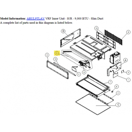 FUJITSU K9380682264 aka 9380682264 EVAPORATOR TA ARUL VR2 DW