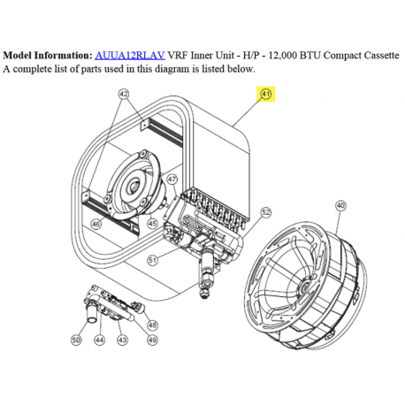 FUJITSU K9372585146 aka 9372585146 EVAPORATOR AUUA12~14 VII