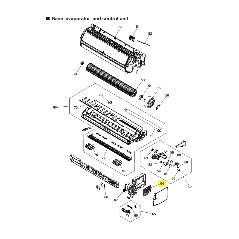 FUJITSU K9712386105 aka 9712386105 CONTROLLER PCB K22PK-2404HSE-C1 A2
