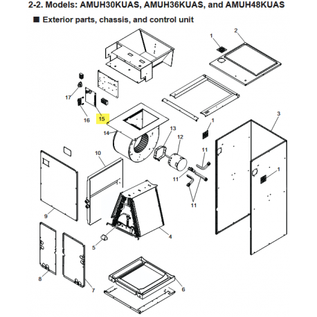 FUJITSU K9712733053 aka 9712733053 CONTROLLER PCB ASSY K24EP-2405HSE-C1 A2L