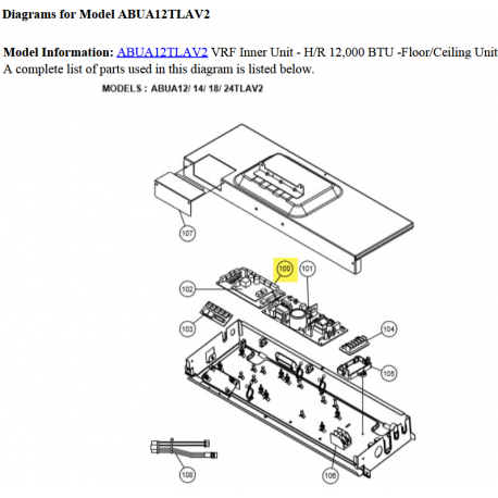FUJITSU K9711039583 aka 9711039583 CONTROLLER PCB K17PD-1907HSE-C1 VAB
