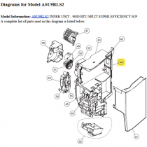FUJITSU K9708713410 aka 9708713410 CONTROLLER PCB ASU9RLS2 HY K10CH-1401HSE-C1