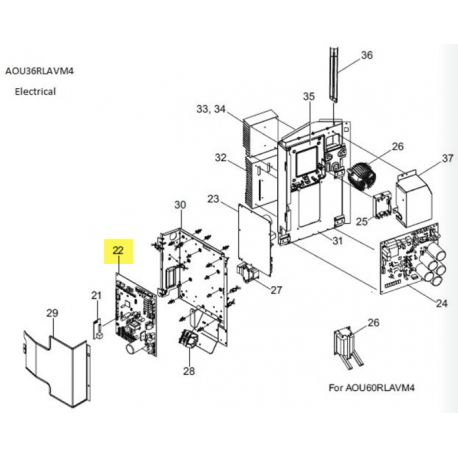 FUJITSU K9708854243 aka 9708854243 CONTROL PCB VAB K10DH-2301HUE-C0