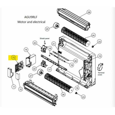 FUJITSU K9708532134 aka 9708532134 CONTROLLER PCB AGU9RLF HY