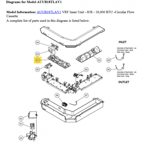 FUJITSU K9710536175 aka 9710536175 CONTROLLER PCB ASSY K14VZ-1602HSE-C1 VAB