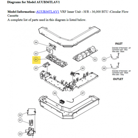 FUJITSU K9710536151 aka 9710536151 CONTROLLER PCB ASSY K14VZ-1600HSE-C1 VAB