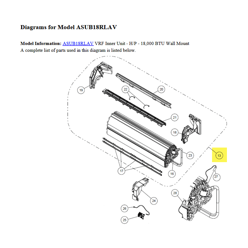 FUJITSU K9315338105 aka 9315338105 EVAPORATOR TA-ASUB18+ DW/ HCRC