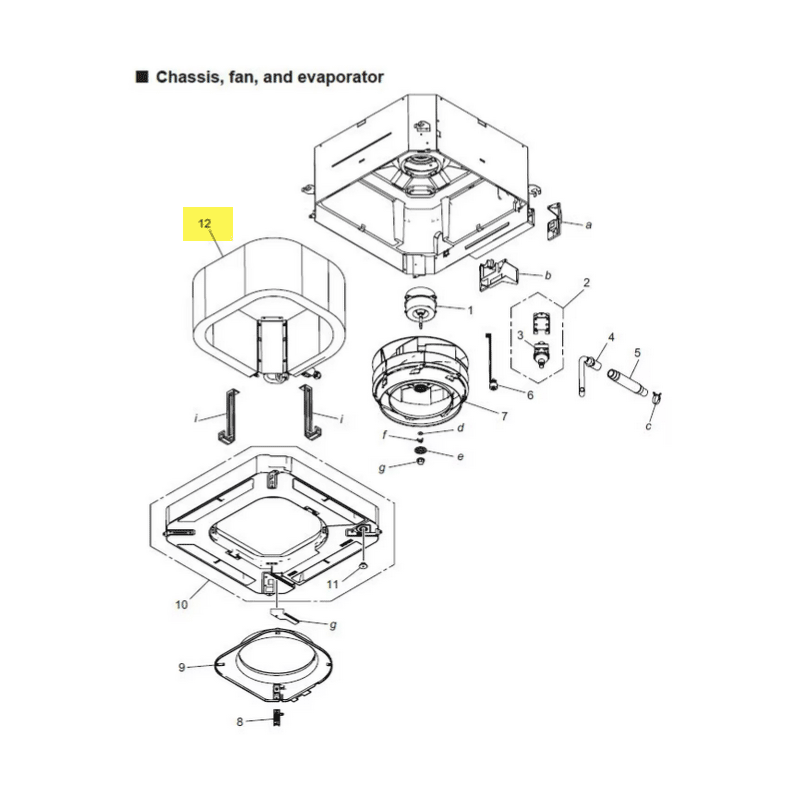 FUJITSU K9365066355 aka 9365066355 EVAPORATOR SA SERVICE A2L