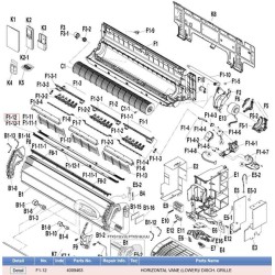 DAIKIN 4009463 HORIZONTAL VANE (LOWER)/ DISCH