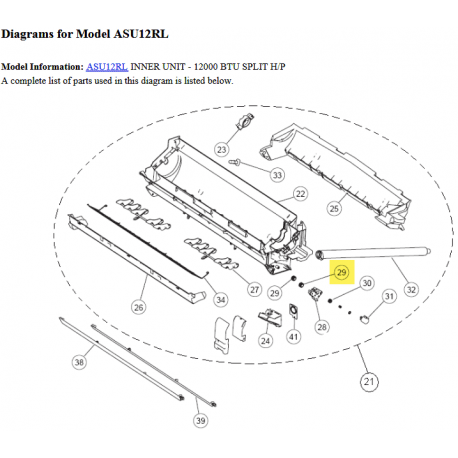 FUJITSU K9316574007 aka 9316574007 GEAR LOUVER RL