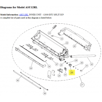 FUJITSU K9316575004 aka 9316575004 HOLDER LOUVER GEAR RL