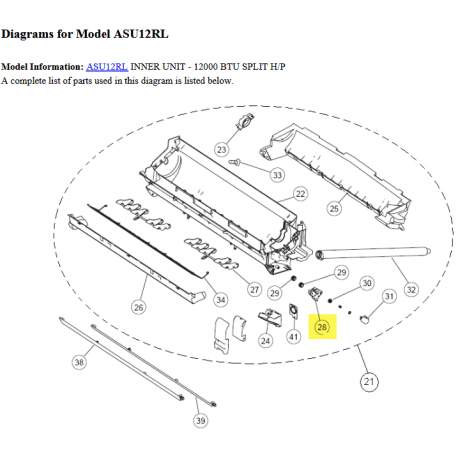 FUJITSU K9316575004 aka 9316575004 HOLDER LOUVER GEAR RL