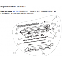 FUJITSU K9319298009 aka 9319298009 LOUVER COVER ASU9/12/15RLS2