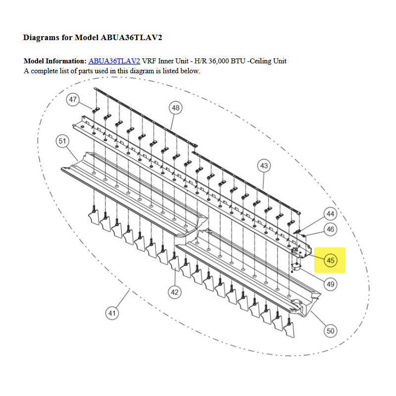 FUJITSU K9371369013 aka 9371369013 LOUVER TA 36RSLX