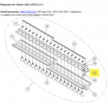 FUJITSU K9360432025 aka 9360432025 KIT (BASE LOUVER SA) 36RSLX