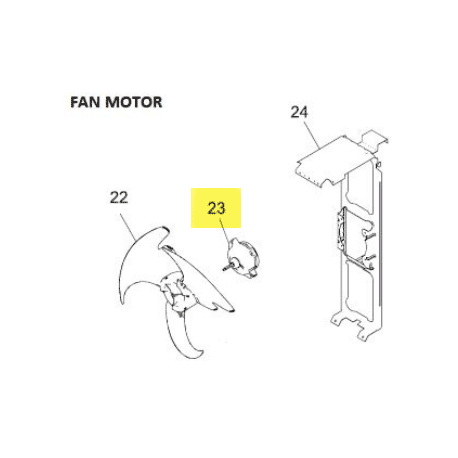 FUJITSU K9604171000 aka 9604171000 MOTOR DC BRUSHLESS MFE-S60VK2F FGLS A2L