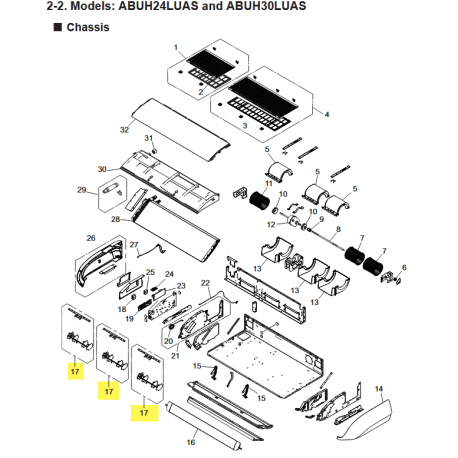 FUJITSU K9383385001 aka 9383385001 BASE LOUVER J404 HIPS