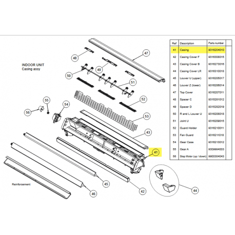 FUJITSU K9316204010 aka 9316204010 CASING HF AGU15RLF