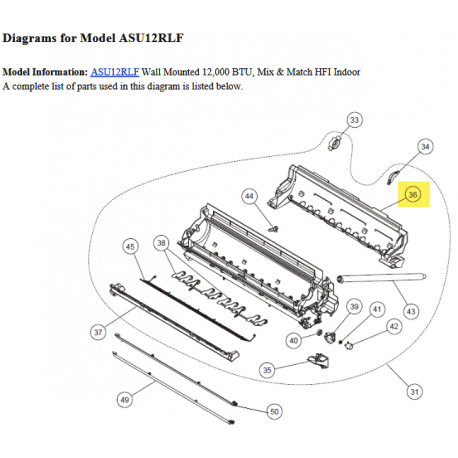 FUJITSU K9317653015 aka 9317653015 COVER B CASING ASHFI DW