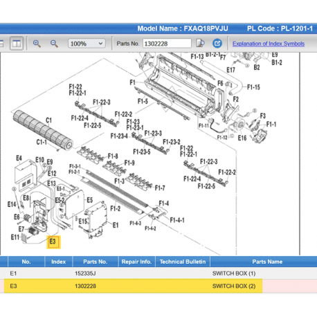 DAIKIN 1302228 SWITCH BOX