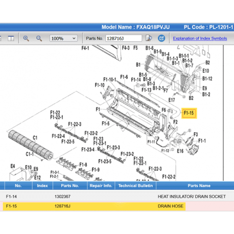DAIKIN 128716J DRAIN HOSE