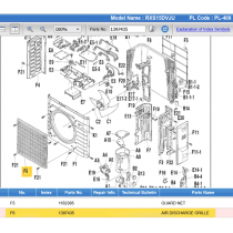 DAIKIN 1397435 AIR DISCHARGE GRILLE