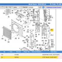 DAIKIN 1397442 COVER. STOP VALVE