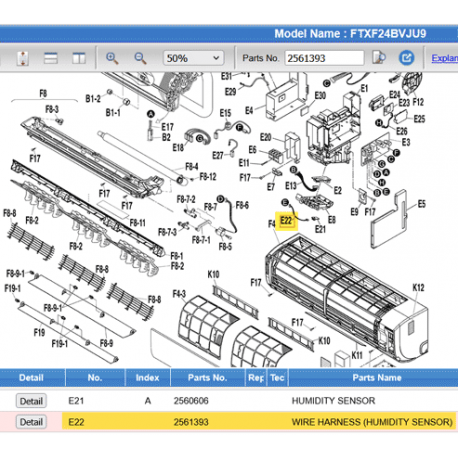 DAIKIN 2561393 WIRE HARNESS (HUMIDITY SENSOR)