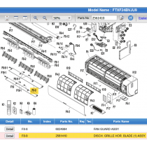 DAIKIN 2561410 DISCH. GRILLE HOR. BLADE (1) ASSY.