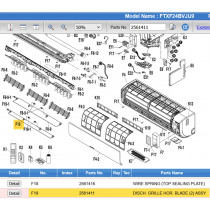 DAIKIN 2561411 DISCH. GRILLE HOR. BLADE (2) ASSY.